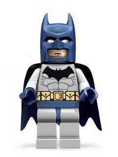 LEGO Minifigure-Batman, Light Bluish Gray Suit with Dark Blue Mask-Batman I-bat022-Creative Brick Builders